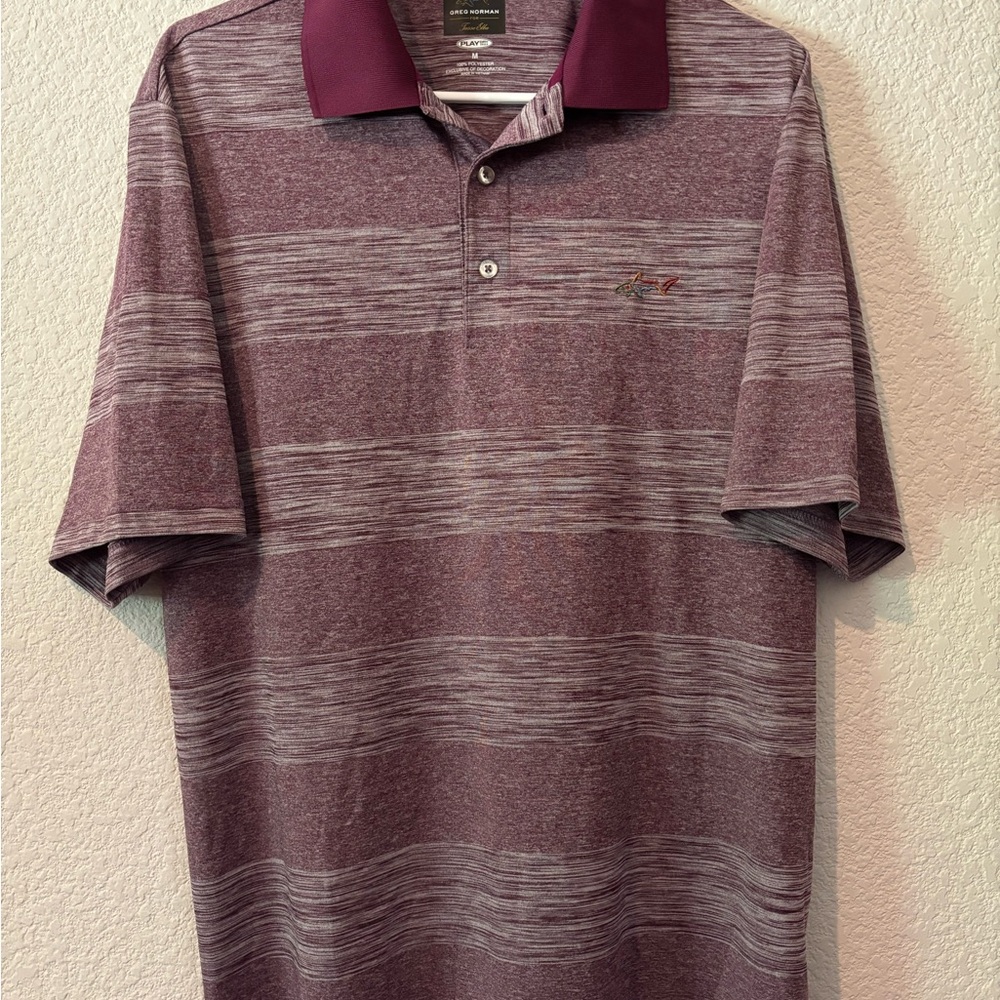 Tasso Elba Red Polo Shirt with Horizontal Stripes